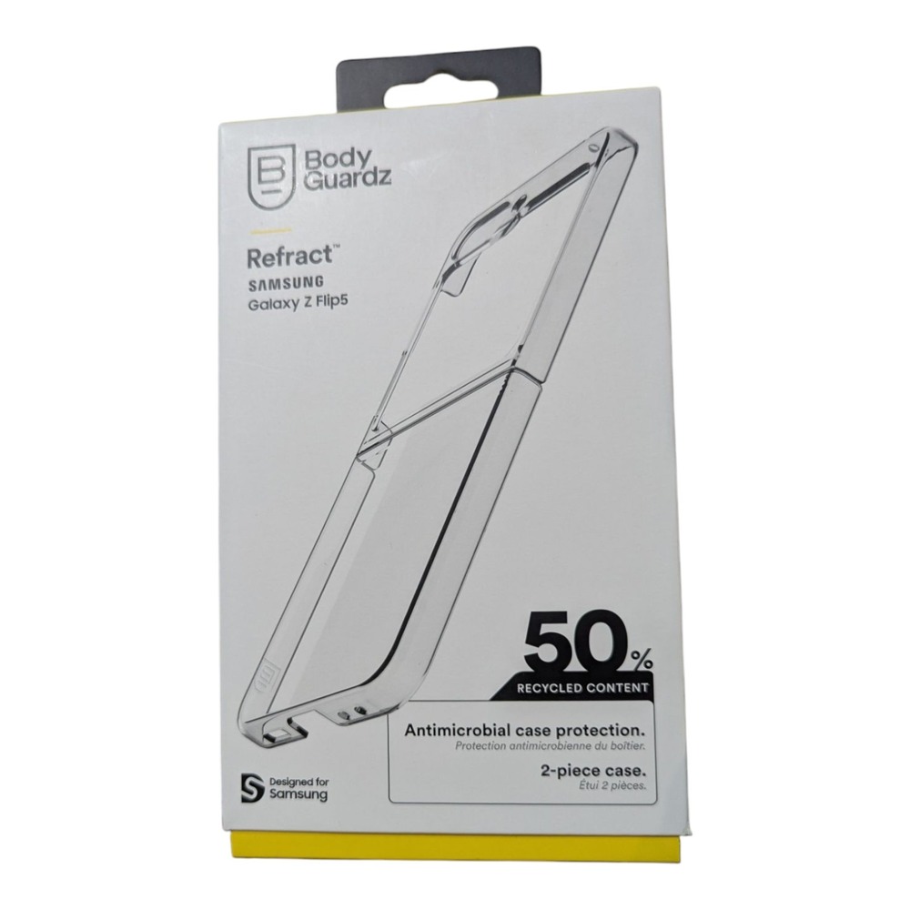 D8. BodyGuardz Refract Case‎ for Samsung Galaxy Z Flip5 - Clear